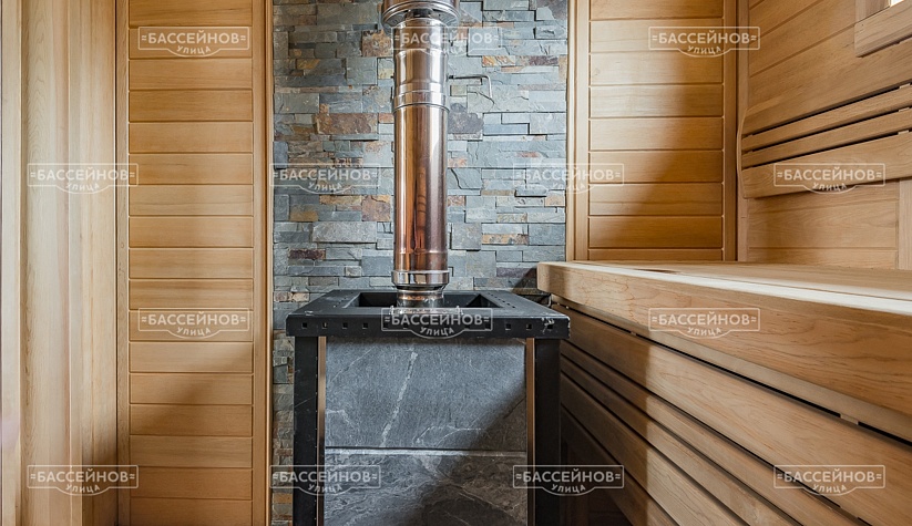 Сауна с дровяной печью Clover из термированного кедра 
